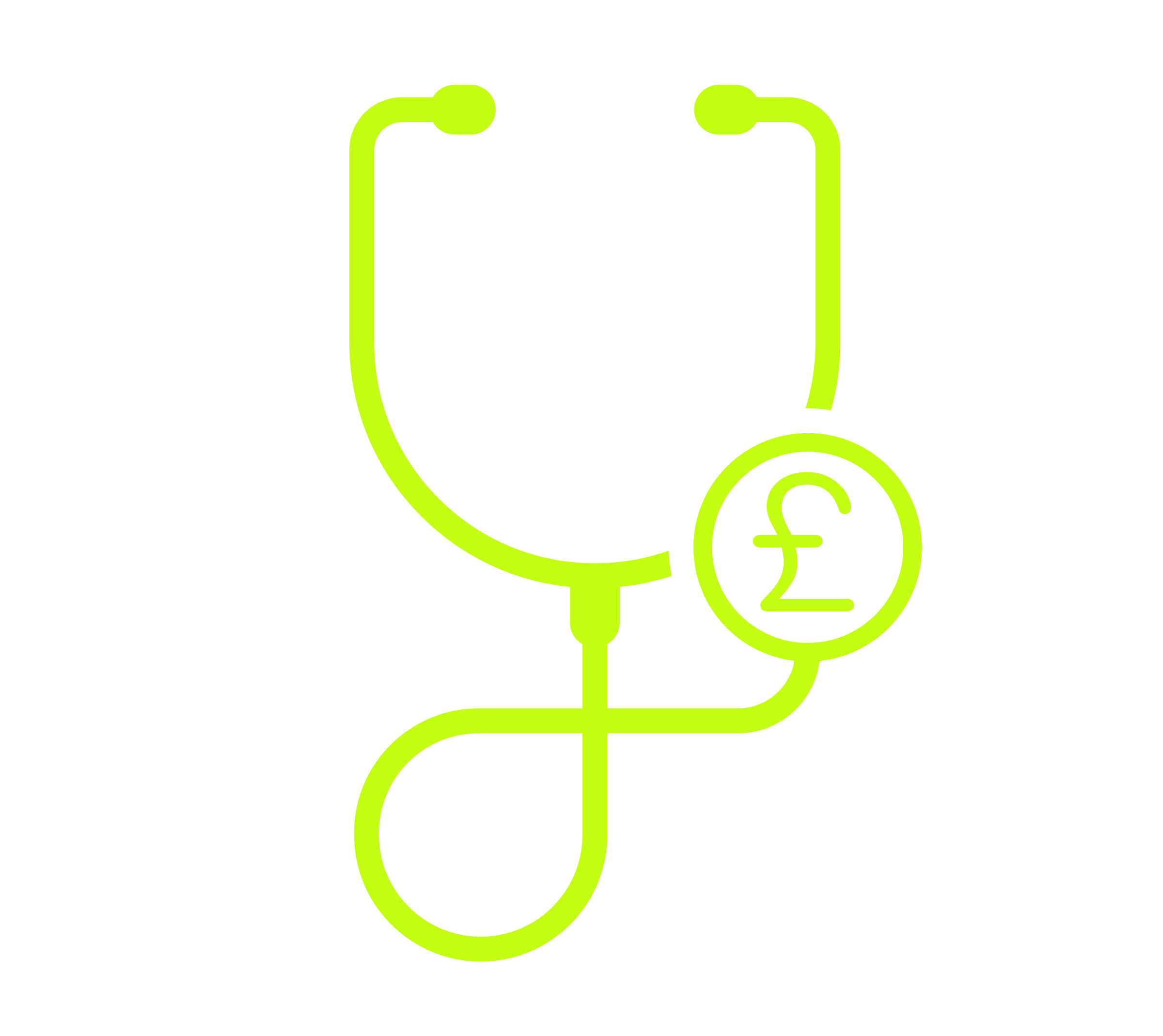 Stethoscope with pound symbol