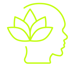 Head with lotus flower